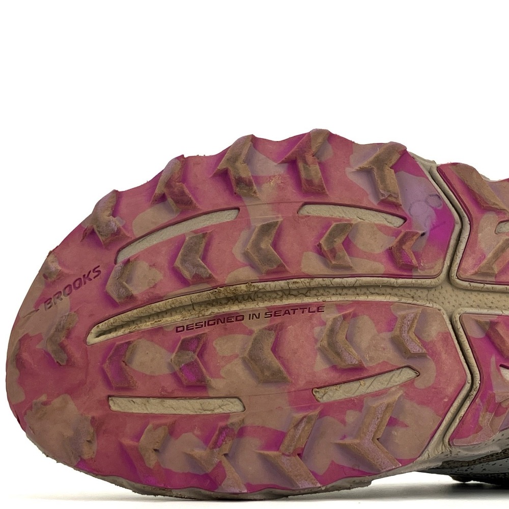 Brooks Cascadia 17 Trail Shoe - Women Size 7.5 'Oyster/Blackened Pearl/Purple' - Picture 8 of 15